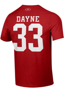 Ron Dayne  Wisconsin Badgers Red Under Armour Player Tee Short Sleeve T Shirt