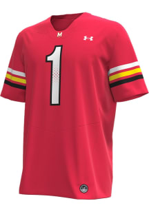 Youth Maryland Terrapins Red Under Armour Replica Football Jersey Jersey