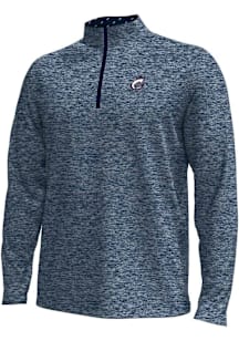 Under Armour Columbus Clippers Mens Navy Blue Gameday Armourfuse Long Sleeve Qtr Zip Pullover