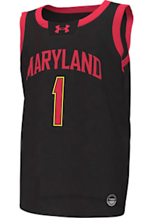 Youth Maryland Terrapins Black Under Armour Replica Basketball Jersey Jersey
