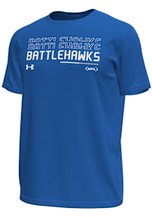 Under Armour St Louis Battlehawks Blue Triple Wordmark Short Sleeve T Shirt