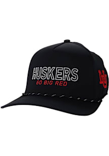 Nebraska Cornhuskers Huskers Rope Caddy Adjustable Hat - Black