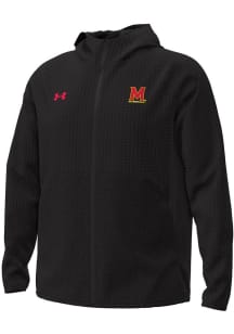 Mens Maryland Terrapins Black Under Armour Sideline Unstoppable Fleece Full Zip Pullover Jackets