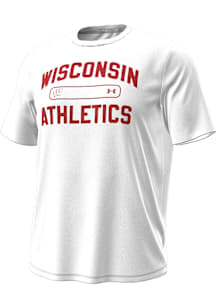 Under Armour Wisconsin Badgers White Sideline Knockout Short Sleeve T Shirt