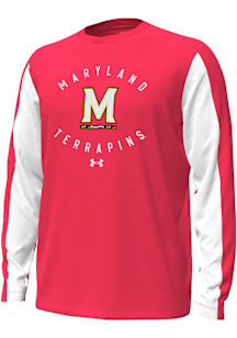 Under Armour Maryland Terrapins Red Gameday Icon Interlock Long Sleeve T-Shirt