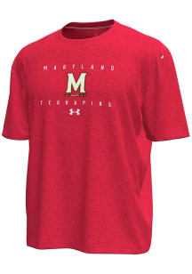 Maryland Terrapins Black Under Armour Gameday Motion Heavy Weight Short Sleeve T Shirt