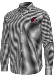 Antigua Portland Trail Blazers Mens Black Ellis Long Sleeve Dress Shirt