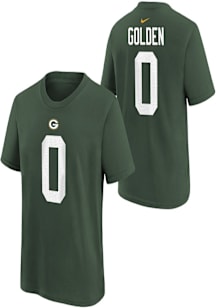 Matthew Golden Green Bay Packers Youth Green Nike NN Player Tee