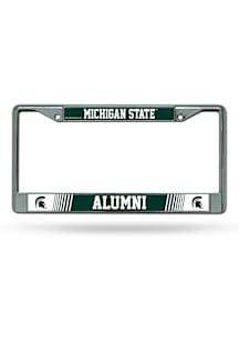 Michigan State Spartans Alumni Chrome License Plate Frame - Silver