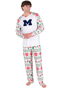 Concepts Sport Michigan Wolverines Mens White Holiday Tidings Sleep Pants