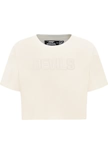 Pro Standard New Jersey Devils Womens White Neutral Short Sleeve T-Shirt