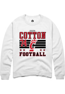 Joseph Cotton Rally Mens White Cincinnati Bearcats NIL Striped Player Crew