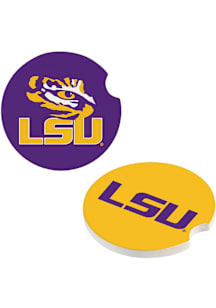 LSU Tigers 2Pk Car Coaster - Purple