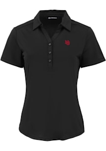 Cutter and Buck Nebraska Cornhuskers Womens Black Vault Forge Eco Polo Short Sleeve Polo Shirt
