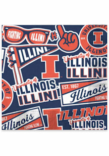 Illinois Fighting Illini 6.5" 25 pk Square Napkins