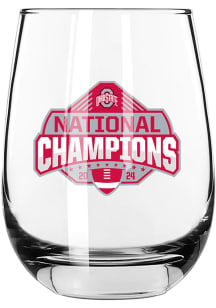 Red Ohio State Buckeyes 2024 Football National Champions 15oz Stemless Wine Glass