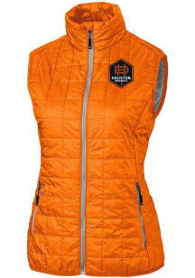Cutter and Buck Houston Dynamo Womens Orange Rainier PrimaLoft Vest