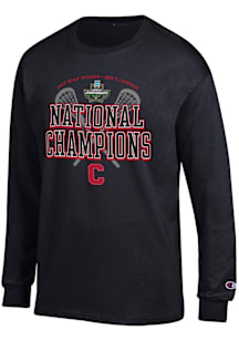 Champion Cornell Big Red Black 2025 Mens Lacrosse National Champions Jersey Long Sleeve T Shirt