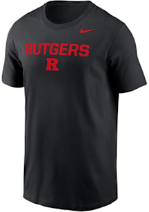 Nike Rutgers Scarlet Knights Black DriFIT Short Sleeve T Shirt