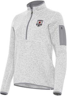 Antigua Sacramento Republic FC Womens Grey Fortune Qtr Zip