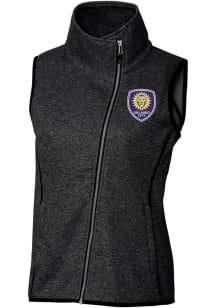 Cutter and Buck Orlando City SC Womens Charcoal Mainsail Asymmetrical Vest