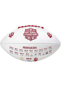 Indiana Hoosiers Logo Brands CFP National Champions 2026 Commemorative Debossed Autograph Football