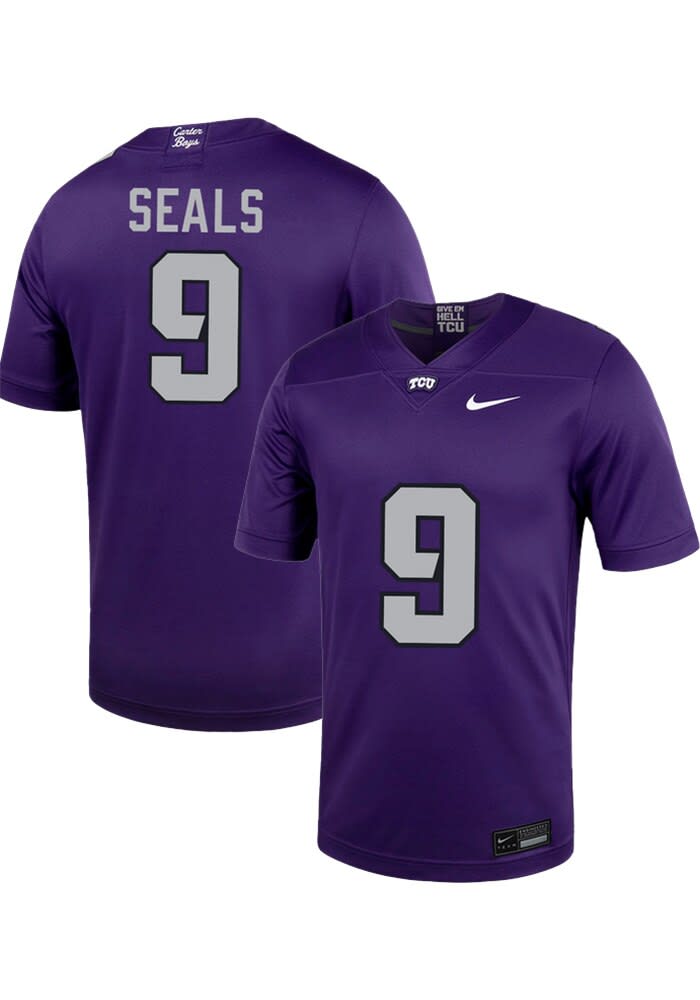 Ken Seals TCU Horned Frogs PURPLE Football NIL Jersey - 554377562