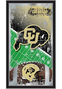 Colorado Buffaloes Football Hanging Back Bar Mirror