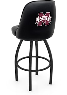 Mississippi State Bulldogs Padded Swivel Pub Stool - Black
