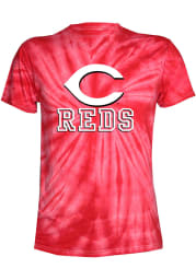 Cincinnati Reds Youth Red Fashion Tie Dye Short Sleeve T-Shirt