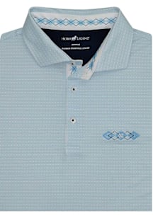 North Carolina Tar Heels Mens Light Blue Crossover Baskeball Short Sleeve Fashion Polo