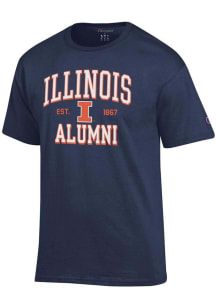 Illinois Fighting Illini Navy Blue Champion Est Alumni Jersey Short Sleeve T Shirt