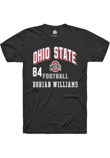 Dorian Williams Rally Mens Black Ohio State Buckeyes NIL Arch Logo Player T Shirt
