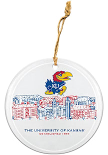 Kansas Jayhawks Campus Ornament - Blue