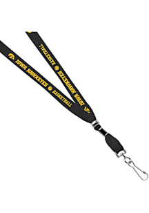 Jardine Iowa Hawkeyes 3/8 Basketball Sublimated w/Swivel Hook Lanyard - Yellow