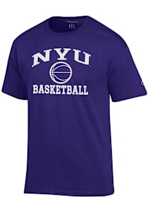 Champion NYU Violets Purple Basketball Jersey Short Sleeve T Shirt