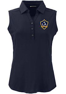 Cutter and Buck LA Galaxy Womens Navy Blue Forge Eco Polo Shirt