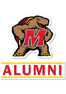 Red Maryland Terrapins 3 Inch Alumni Decal