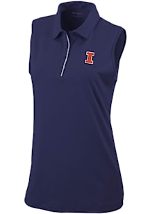 Columbia Illinois Fighting Illini Womens Navy Blue Heat Seal Tend the Ball Tank Top