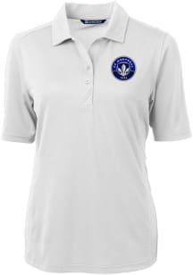 Cutter and Buck Montreal Impact Womens White Virtue Eco Pique Short Sleeve Polo Shirt