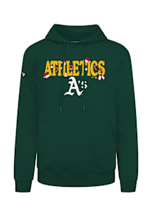 Levelwear Oakland Athletics Mens Green Podium Festive Long Sleeve Hoodie