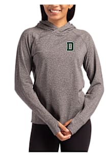 Cutter and Buck Dartmouth Big Green Womens Black Adapt Knit Hood Hooded Sweatshirt