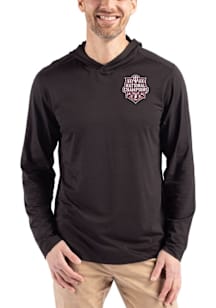 Cutter and Buck Indiana Hoosiers Mens Black 2025 CFP National Champions Coastline Eco Long Sleeve..