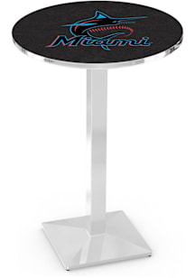Miami Marlins Chrome Square Base Pub Table