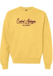 Summit Sportswear Central Michigan Chippewas Womens Yellow Alumni Crew Sweatshirt