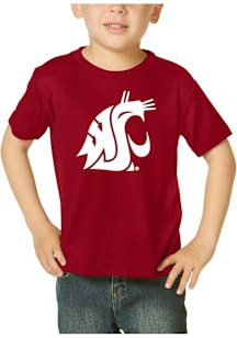 Washington State Cougars Toddler Crimson Primary Logo Short Sleeve T-Shirt