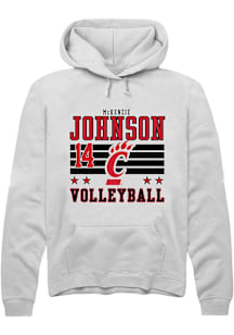 McKenzie Johnson Cincinnati Bearcats Mens White NIL Striped Player Hood