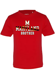 Maryland Terrapins Youth Red Brother Short Sleeve T-Shirt