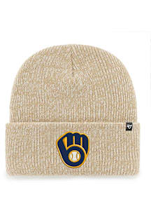 47 Milwaukee Brewers Natural Brain Freeze Cuff Mens Knit Hat