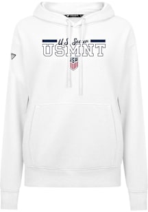 Levelwear USMNT Womens White Adorn Vanguard Hooded Sweatshirt